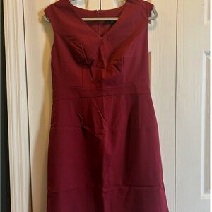 Massimo Sleeveless V-Neck Midi Dress in Wine